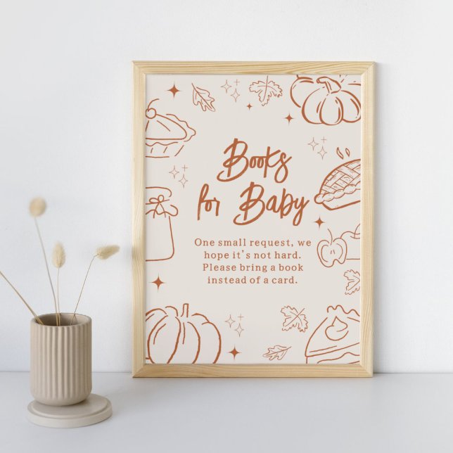 Little Cutie Pie Baby Shower Books for Baby Sign Poster (Little Cutie Pie Baby Shower Books for Baby Sign)