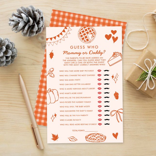 Little Cutie Pie Fall Baby Shower Guess Who Game (Skapare uppladdad)