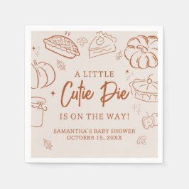 Little Cutie Pie Fall Baby Shower Pappersservett