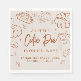 Little Cutie Pie Fall Baby Shower Pappersservett