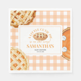 Little Cutie Pie Gingham Baby Shower Pappersservett
