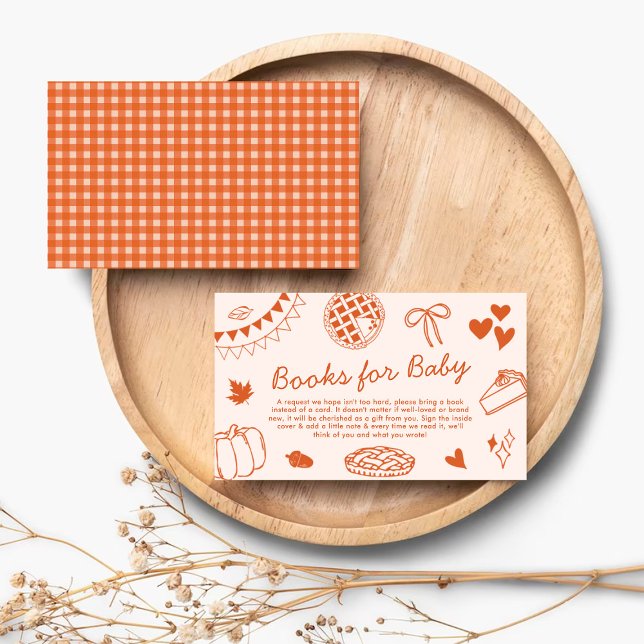 Little Cutie Pie On The Way! Fall Baby Shower Book Tilläggskort (Skapare uppladdad)