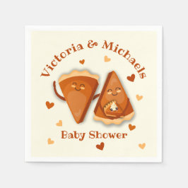 Little cutie Pumpkin Paj Höstbabydusch Pappersservett