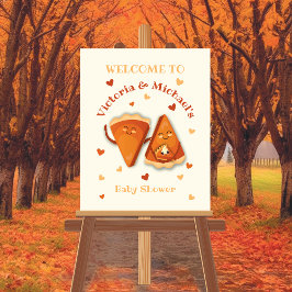 Little cutie Pumpkin Paj Höstbabydusch Poster