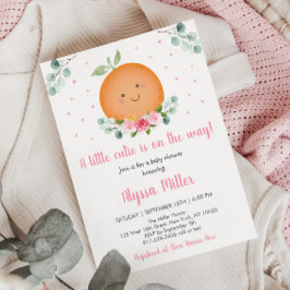 Little Cutie Rosa Girl Baby Shower Inbjudningar