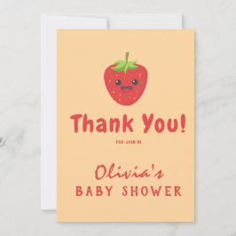 Little Cutie Strawberry Baby Shower Tack Kort