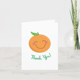 Little Cutie Tangerine Baby Shower Gender Neutral Tack Kort