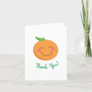 Little Cutie Tangerine Baby Shower Gender Neutral Tack Kort