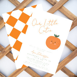 Little Cutie Tangerine Citrus Baby Shower Inbjudningar