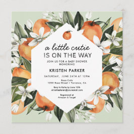 Little Cutie Theme Gender Neutral Baby Shower Inbjudningar
