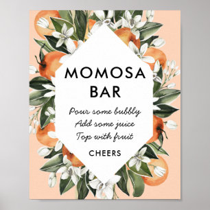 Little Cutie Theter Baby Shower Momosa Pub Poster