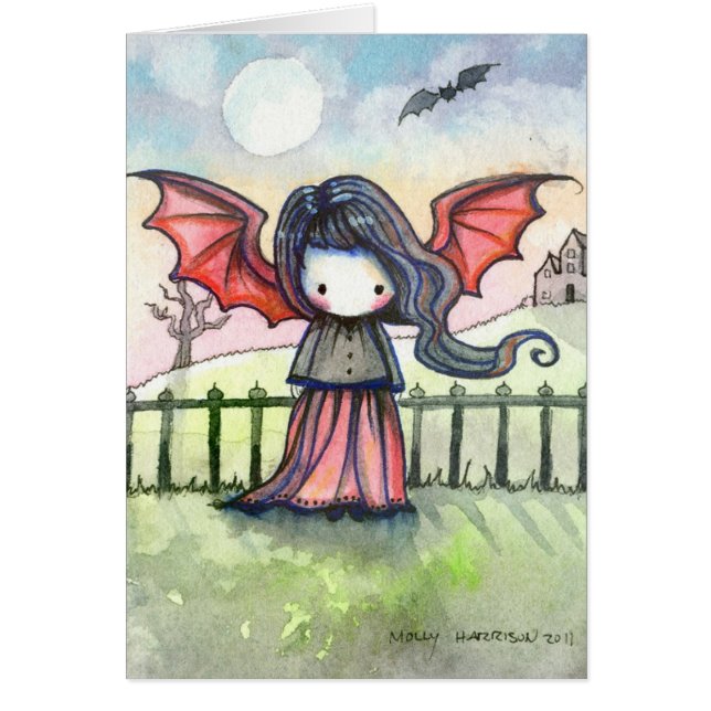 Little Cutie Vampire Card Hälsningskort (Framsidan)