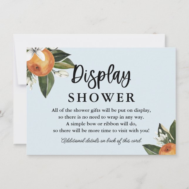 Little Cutie Visning Shower & Bokar for Baby Card (Baksida)