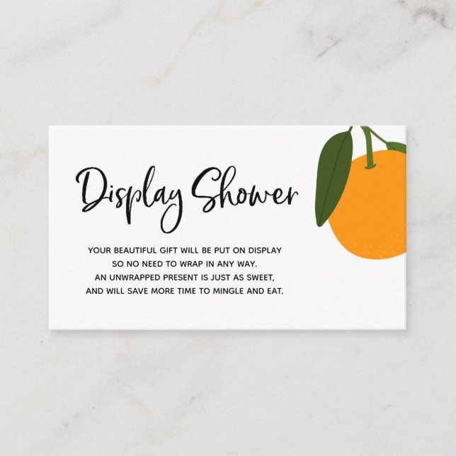 Little Cutie Visning Shower infogningskort Tilläggskort (Framsida)