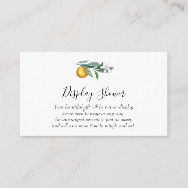 Little Cutie Visning Shower infogningskort Tilläggskort (Framsida)