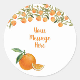 Little Cutie Watercolor Message Sticker Runt Klistermärke
