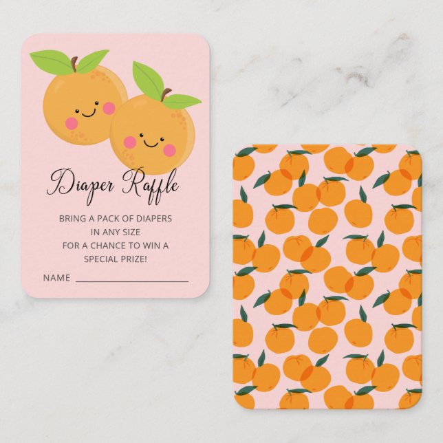 Little Cuties Baby Shower Raffle Tilläggskort (Fram/baksida)