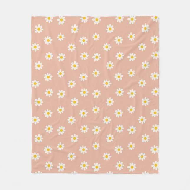 Little Daisies - dusty apricot Fleecefilt (Framsidan)