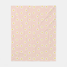 Little Daisies - soft apricot Fleecefilt