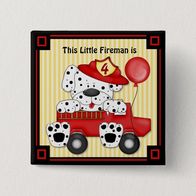 Little Dalformation Fireman - Anpassa Knapp (Framsida)