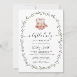 Little Dam Baby Shower-inbjudan, Baby-klänning Inbjudningar