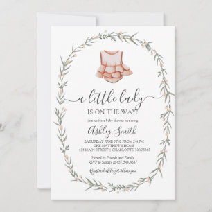 Little Dam Baby Shower-inbjudan, Baby-klänning Inbjudningar