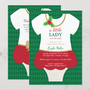 Little Dam Baby Shower-inbjudan, jul Inbjudningar