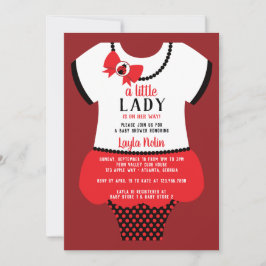 Little Dam Baby Shower-inbjudan, Ladybug Inbjudningar