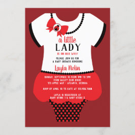 Little Dam Baby Shower-inbjudan, Ladybug Inbjudningar