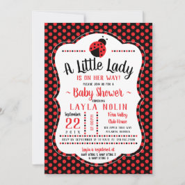 Little Dam Baby Shower-inbjudan, Ladybug Inbjudningar