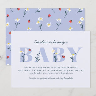 Little Dam Baby Shower-inbjudan - Lavendar Inbjudningar