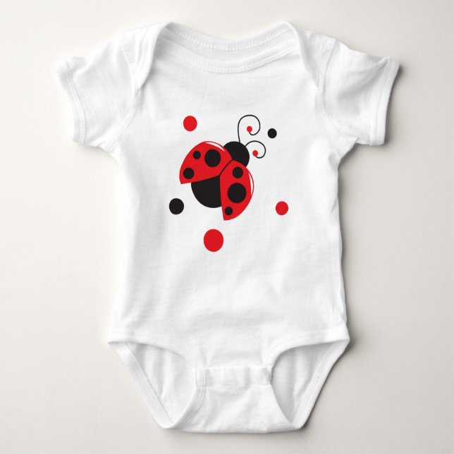 Little Dam Ladybug baby T Shirt (Framsida)