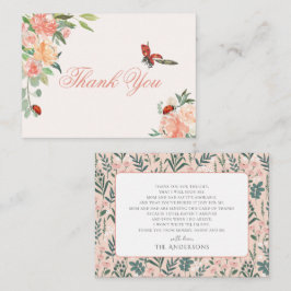 Little Dam Ladybug Ro Baby Shower Tack Anteckningskort