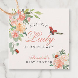 Little Dam Ladybug Ro Girl Baby Shower Gåvor Etiketter