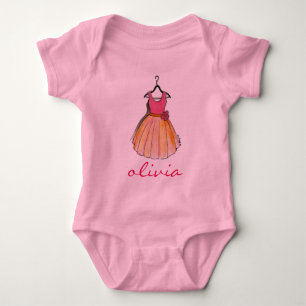 Little Dam Personlig Rosa Söt Party Dress T-shirt