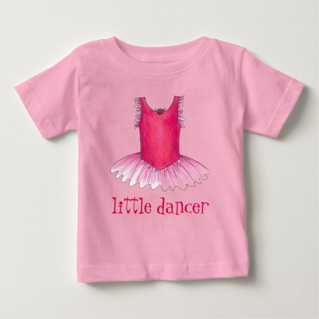 Little Dancer Ballet Costume Dance Tutu Ballerina Tee (Framsida)