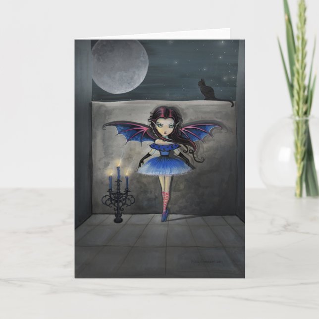 Little Dancer Gothic Vampire Fairy Card Kort (Framsida)
