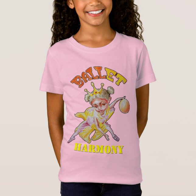 Little Dancing Basketball Girls T-Shirt (Framsida)