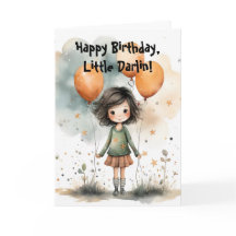 LITTLE DARLIN BIRTHDAY CARD