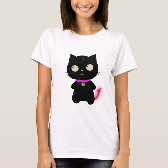 LITTLE DEMON CAT T-SHIRT (Framsida)