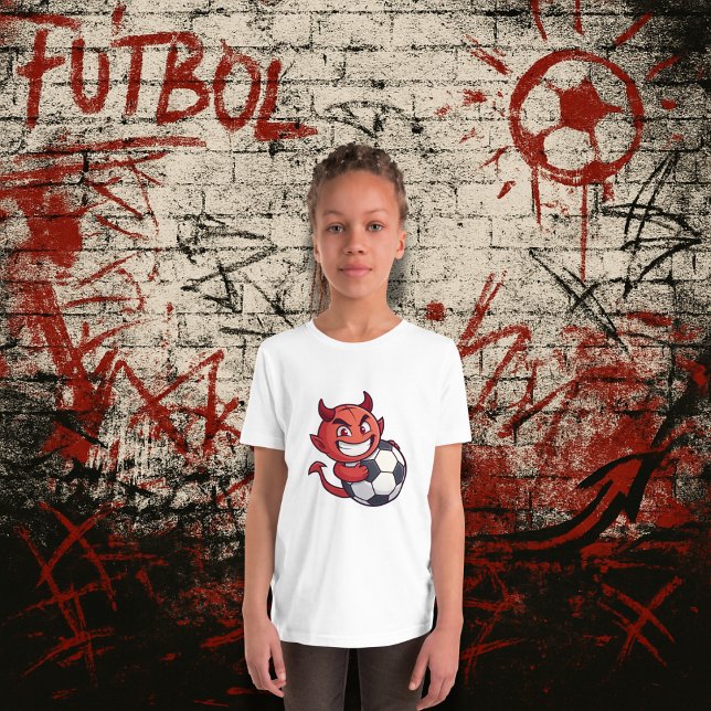Little Devil with a soccer ball T Shirt (Skapare uppladdad)