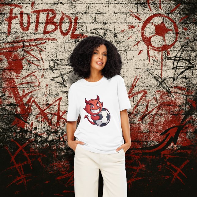 Little Devil with a soccer ball T Shirt (Skapare uppladdad)