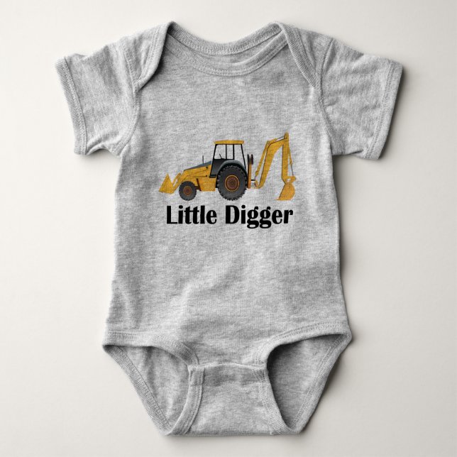 Little Digger - Baby Jersey Bodykostym T Shirt (Framsida)
