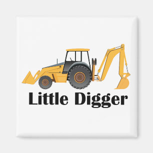 Little Digger - för 2-tums fyrkantsruta Magnet
