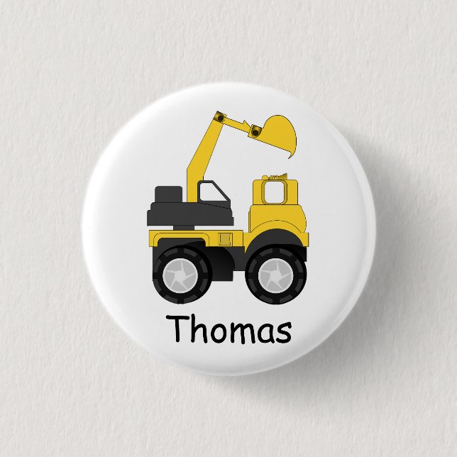 Little Digger Personalised Kid's Knapp (Framsida)