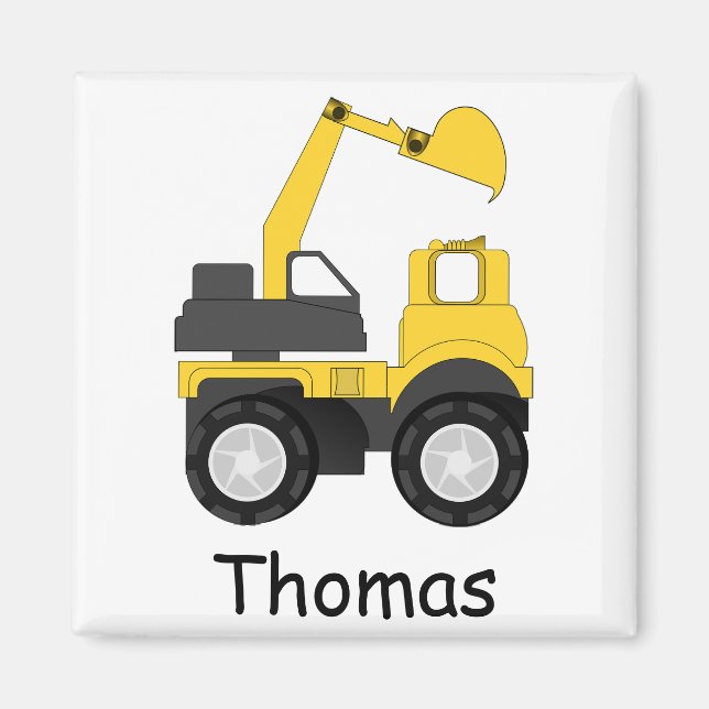 Little Digger Personalised Kid's Magnet (Framsidan)