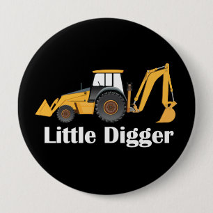 Little Digger - stor, 4-tums rund knapp 