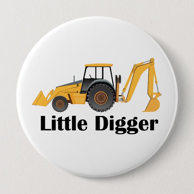 Little Digger - stor, 4-tums rund knapp  (Framsida)