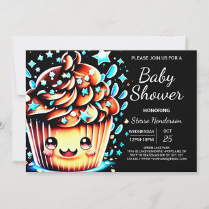 Little Digital Little Muffin Boy Shower Inbjudningar