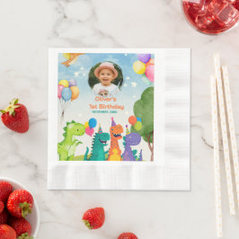 Little Dino 1st Birthday Pappersservett